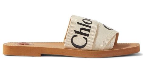 chloe woody flat mule|chloe woody flat sandals.